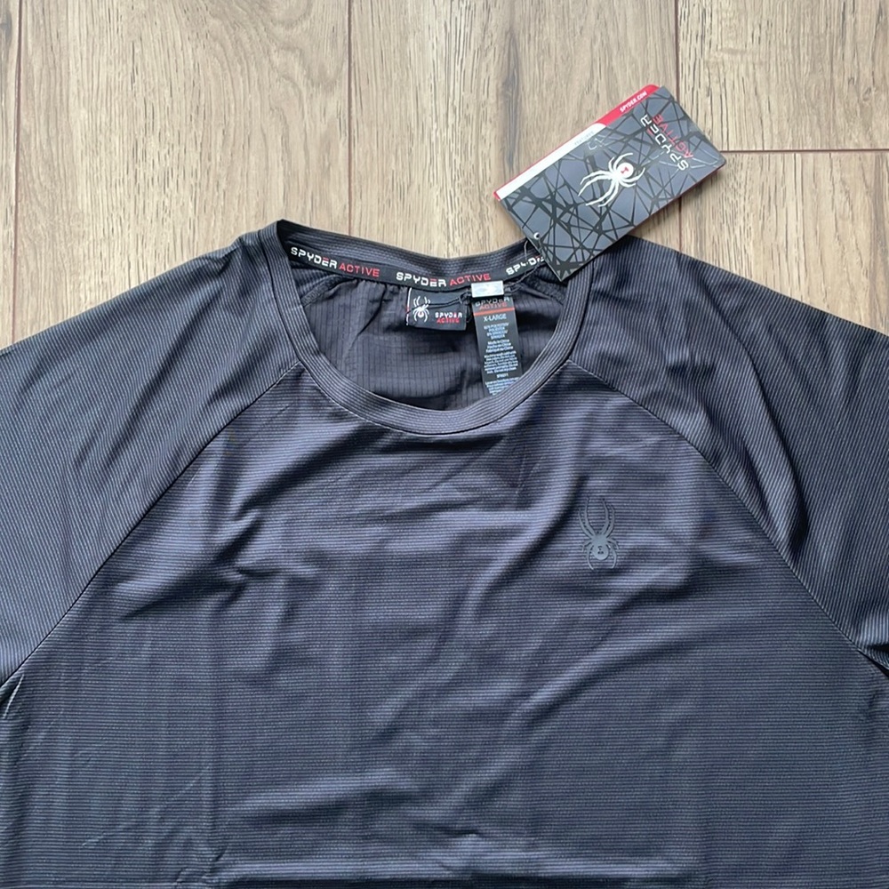 NWT Spyder Active Breathable, Quick Dry, and Stretch Black T-Shirt